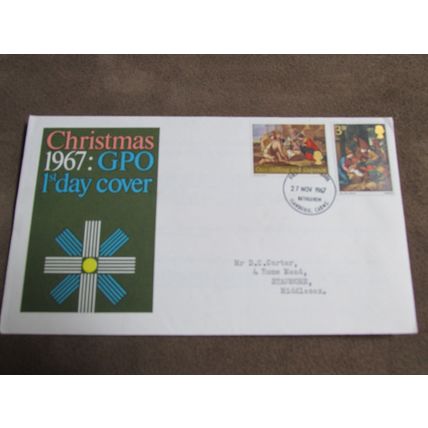 1967 GPO FDC Cover - Christmas Greetings