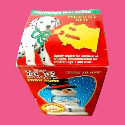 McDonalds Disney 101 Dalmatians Snow Dome Globe Snowman's Best Friend 1996 4.75"