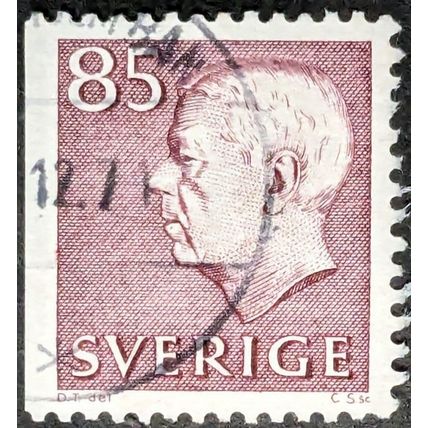 STAMP Sweden SG441d 1971 85ore King Gustaf VI Adolf Used