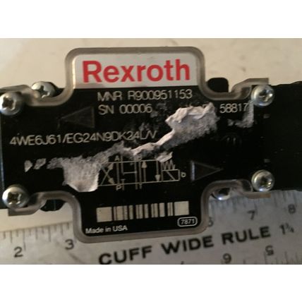 NEW REXROTH MNR R900951153,4WE6J61/EG24N9DK24L/V,24VDC HYDRAULIC VALVE,SC