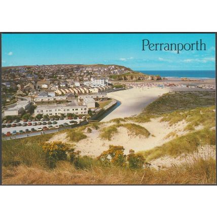 The Sands, Perranporth, Cornwall, c.1990 - Salmon Postcard