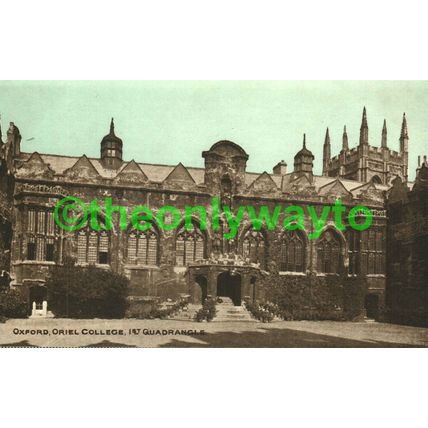 Oxford, Oriel College 1st Quadrangle, Oxon, Postcard 1900s?