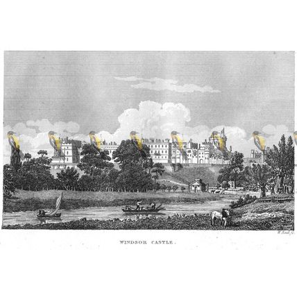 Windsor Castle, Berkshire, 1825, MODERN REPRODUCTION