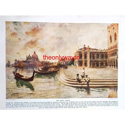The Molo, Venice, Italy, Book Illustration (Print), c1920