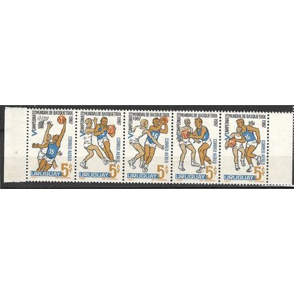 1967 Michel 1084/1088 - MNH (**) - strip of 5