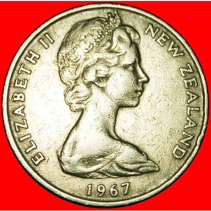 Ⰶ GREAT BRITAIN (1967-1985): NEW ZEALAND★20 CENTS 1967 KIWI★LOW START★NO RESERVE