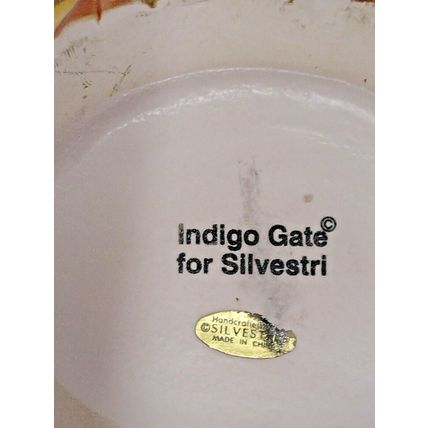 Indigo Gate for Silvestri Ceramic Fall Acorn & Leaf Oval Trinket Dish Autumn
