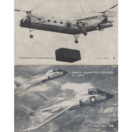 Chance Vought F7U-3 Cutlasses US Navy Military Aircraft 2x Old Photo Card s