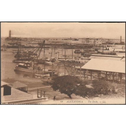 The Docks, Alexandria, c.1910 - Lévy Postcard LL48