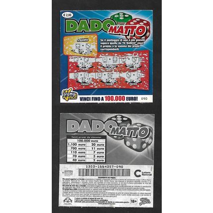 Gratta e Vinci - Dado Matto - Lotto 1303 - 90