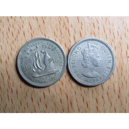 Eastern Caribbean Territories 1959 10 Cents Coin