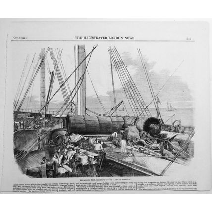 Repairing the accident on the "Great Eastern", Illustrated London News 1859