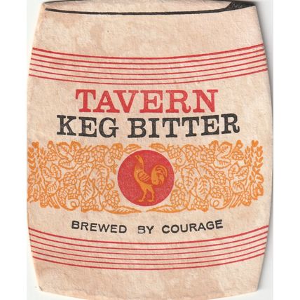 BEER MAT - COURAGE BARCLAY BREWERY - TAVERN KEG BITTER - (Cat No 017) - (1962)