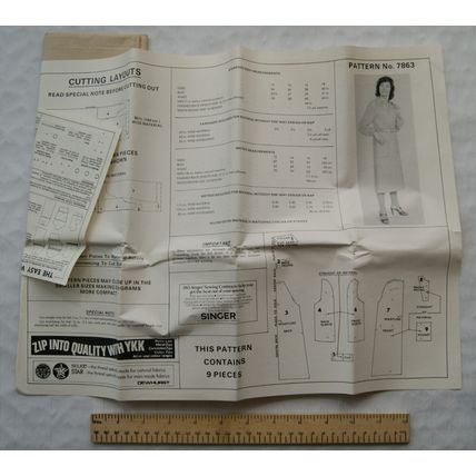 Uncut pattern No. 7863 shirt dress, size 14