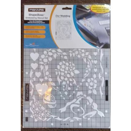 Fiskars. Our Wedding - 12"x9" Stencil. Embossing Cardmaking Scrapbooking Crafts