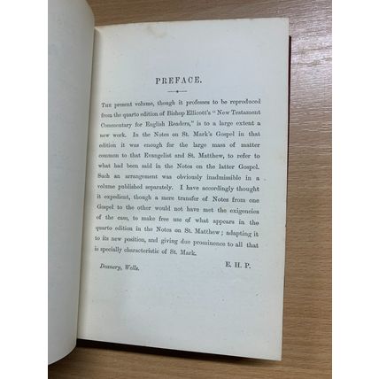 ANTIQUE ELLICOTT'S NEW TESTAMENT COMMENTARY VOL 2 ST MARK BOOK (P3)