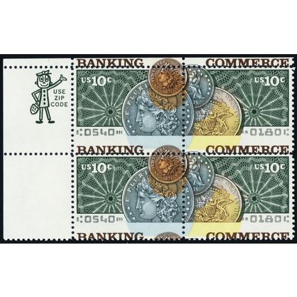 1578a, MNH 10¢ - Unbelievable Brown Color Shift ERROR Zip Block - Stuart Katz