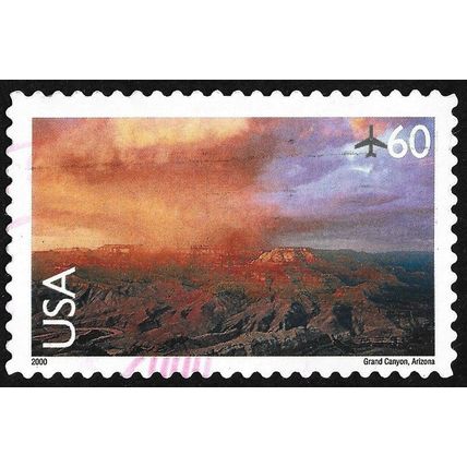 USA 2000 Airmail 60c Grand Canyon Sc#C135 USED @A452