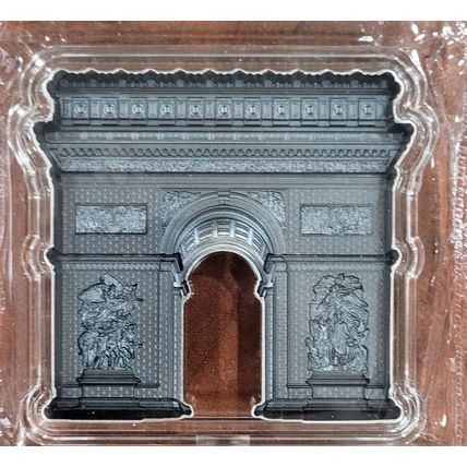 2 Oz Silver Collectible Triumphal Arch Ultra High Relief Antiqued Stacker