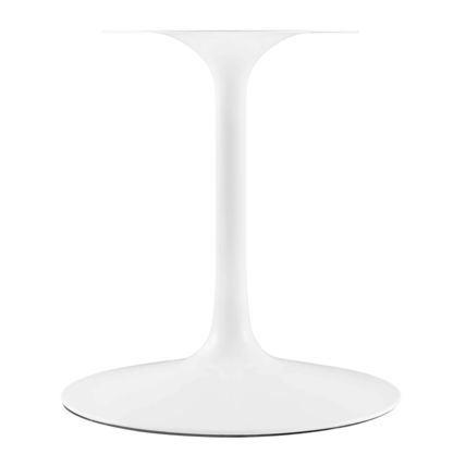 78” White Oval Pedestal Stem Dining Table with Lacquered Wood Top