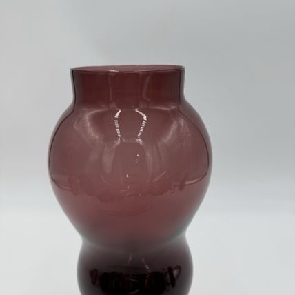 Vintage Empoli Art Glass amethyst purple glass apothecary jar 10” Italy