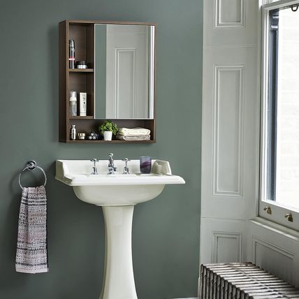 Choochoo Bathroom Wall Mirror Cabinet, Medicine Cabinet with Single Door and Adj