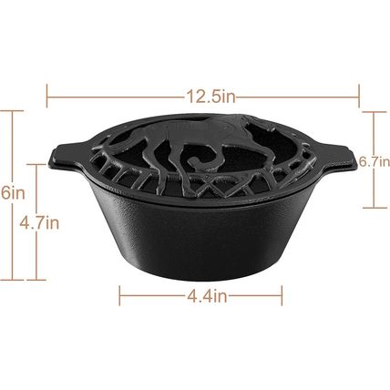 Fire Beauty Woodstove Steamer Stove Humidifier Cast Iron Lattice Top Rust Resist