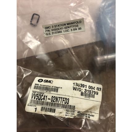 NEW SMC VV5QC41 02N7TFD3 PNEUMATIC VALVE MANIFOLD VQ 4000 8MC SMC 050,VLV,AM
