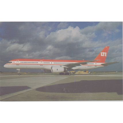LTE Boeing B757 255 Civil Aircraft Postcard (QA289)