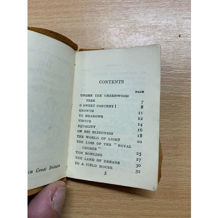 RARE* c1920s ALICE MEYNELL "THE SCHOOL OF POETRY" MINIATURE LEATHER BOOK (LL)
