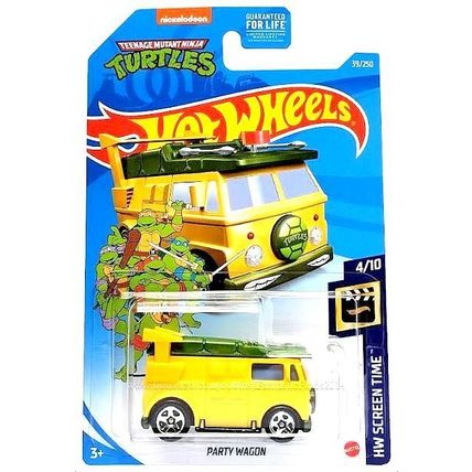 Hot Wheels - Party Wagon: HW Screen Time #4/10 - #39/250 (2021) *TMNT / Yellow*