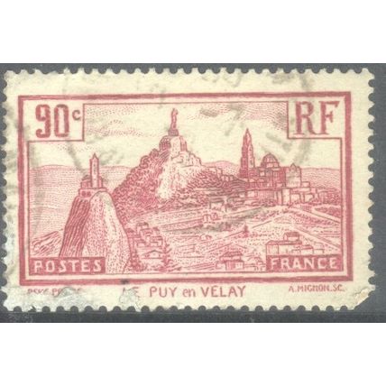 France 1933 - 90c purple - Le Puy-en-Velay - used