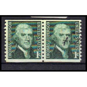 Used 1299 1c Thomas Jefferson Fine Pair KA6233