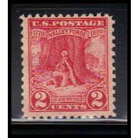 645 2c Valley Forge Barely Clears MNH O1307