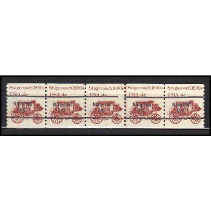 1898Ab 4c Stagecoach Fine MNH Dry Gum PNC 6/5 Line Gap AA0106