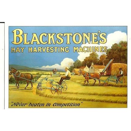 Advertising BLACKSTONE'S HAY HARVESTING MACHINES Postcard (Robert Opie ROWH 3)