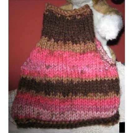 Hand Knit One Of A Kind Pullover Pet Sweater, id:strawberry sugar cone