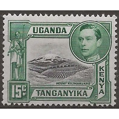 KUT 1952 SG138 15c Brown & Green Mounted Mint .