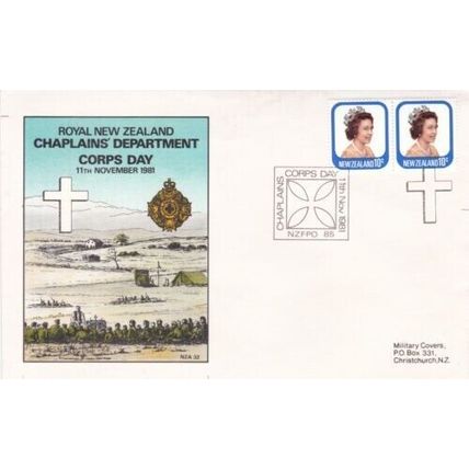New Zealand 1981 RNZ Chaplains Department Corps Day Cover Special cancel VGC