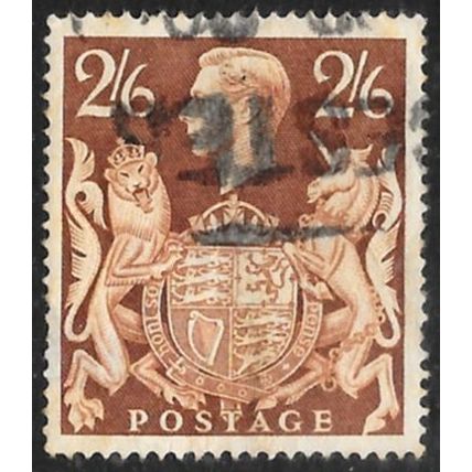 1939 King George VI - 2/6 Brown Used C5