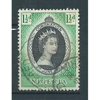 nigeria stamps 1953 coronation used sg68 sg 68 vfu