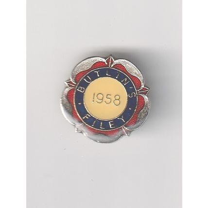 Butlins Pin Badge Butlins Filey 1958 No Back Stamp REPR0 Free Postage