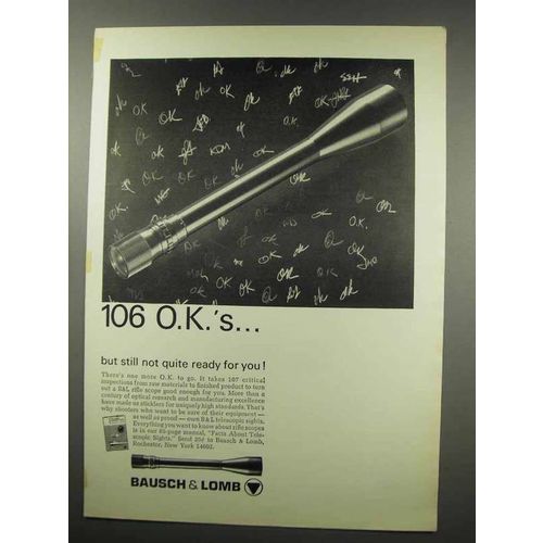 1967 Bausch & Lomb Scopes Ad - 106 O.K.'s