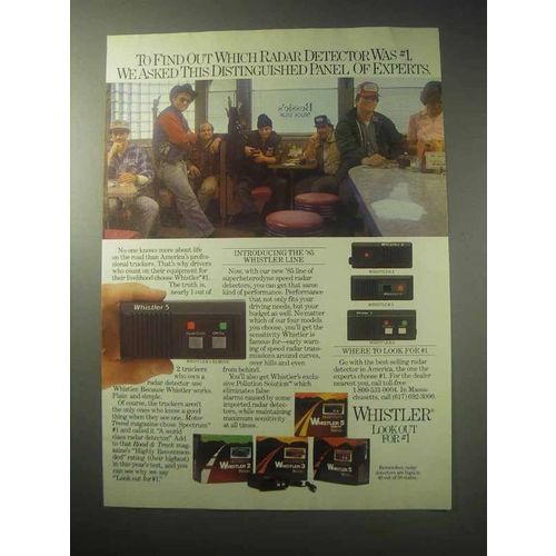 1985 Whistler Radar Detector Ad - Distinguished Panel