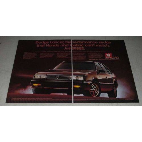1986 Dodge Lancer Ad - Honda and Pontiac Can't Match