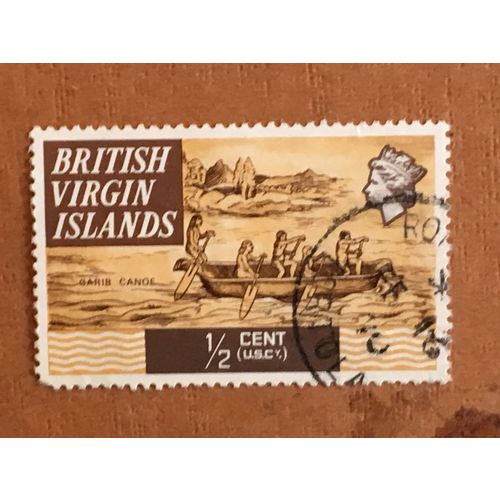 BVI British Virgin Islands 1970 ½c Carib Canoe Used SG 240 Sc 206 stamp ship