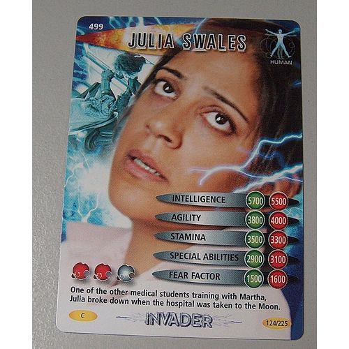 DOCTOR WHO : BATTLES IN TIME TRADING CARD : JULIA SWALES : CARD No. 499