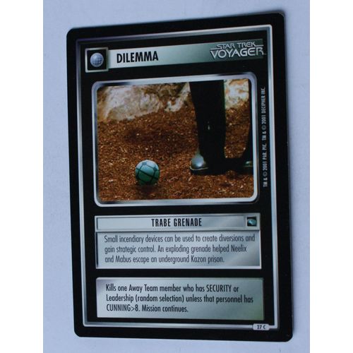 Star Trek CCG: Voyager # 27 Trabe Grenade (A) 2001 decipher