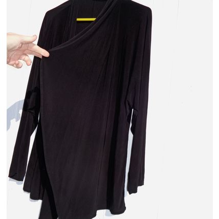 Womens Travel Knit Black Open Front Cardigan Top 1X 48 Chest Stretch Knit Shrug