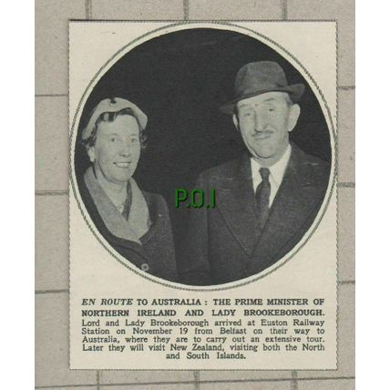 (5381) Lord & Lady Brookeborough Northern Ireland Prime Minister - 1954 Clip